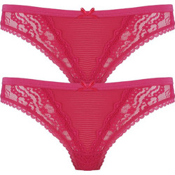 Gsecret Γυναικείο Sexy String με Δαντέλα Φούξια 2P8034-1-2426
