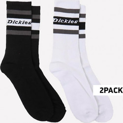 Dickies Genola Ανδρικές Κάλτσες Ψηλές με Σχέδια Μαύρες Λευκές 2Pack DK0A4XDKBLK1