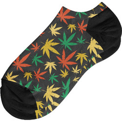 Dimisocks Do You Dare Cannabis Leafs Ανδρικές Κάλτσες Σοσόνια με Σχέδια Μαύρες 50008