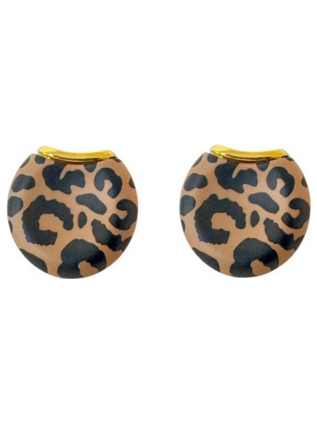 RO Accessories Γυναικεία Σκουλαρίκια Καρφωτά Μπεζ E1185