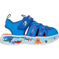Skechers Παιδικά Παπουτσοπέδιλα για Αγόρι με Φωτάκια Royal Blue 407041N-LTBL