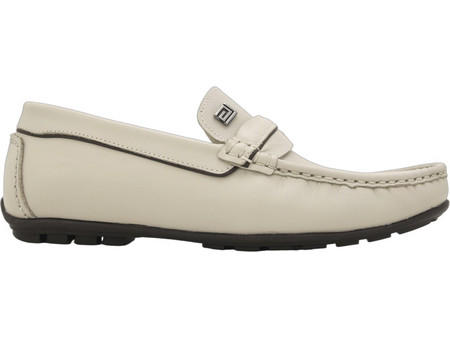 Guy Laroche Ανδρικά Μοκασίνια Loafers Δερμάτινα Λευκά G6580