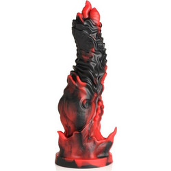 Creature Cocks Mephisto Dildo με Βεντούζα & Όρχεις 18.5cm Μαύρο Κόκκινο