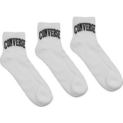 Converse Ανδρικές Κάλτσες Ψηλές Λευκές 3Pack E1238W