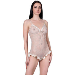 Milena By Paris Sexy Κορμάκι Brazil Σατέν See Through Χρυσό 2435