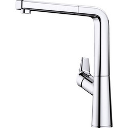 Blanco Avona-S 521277 Μπαταρία Κουζίνας Πάγκου Διπλής Παροχής Ανάμεικτη με Ντουζ Inox