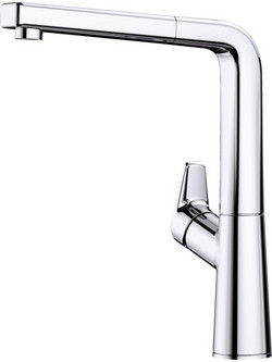 Blanco Avona-S 521277 Μπαταρία Κουζίνας Πάγκου Διπλής Παροχής Ανάμεικτη με Ντουζ Inox
