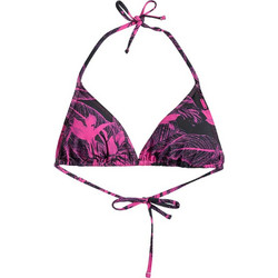 4F Bikini Top Τριγωνάκι Floral Μαύρο Φούξια 4FWSS26UBKTF089-91A