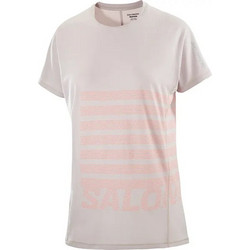 Salomon Sense Aero SS Tee Γυναικείο Αθλητικό T-Shirt Εκρού LC2696500