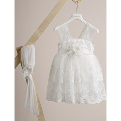 Piccolino Βαπτιστικό Φόρεμα 2τμχ DR24S136.IVORY