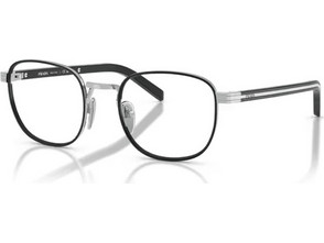 Prada PRD50V 1BC1O1 Ανδρικός Σκελετός Γυαλιών Οράσεως Μεταλλικός Ασημί Μαύρος