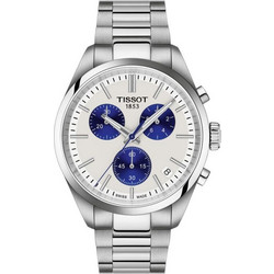 Tissot PR100 Ανδρικό Ρολόι Χρονογράφος με Ασημί Μεταλλικό Μπρασελέ T150.417.11.011.00