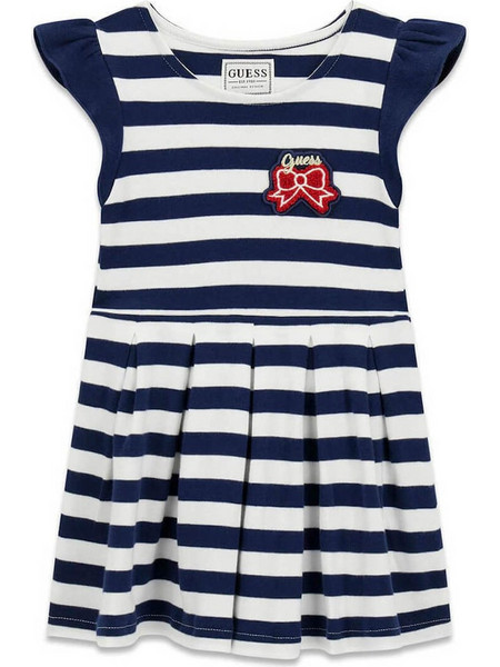Guess Παιδικό Φόρεμα Άσπρο Navy Μπλε K6RK12K85Z4-S93C