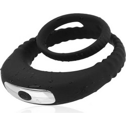 Guilty Toys Mario Vibrator Penis Ring Ελαστικό Δαχτυλίδι Πέους Σιλικόνης με Δόνηση Μαύρο