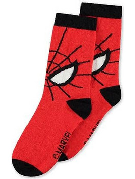 Difuzed Marvel Spiderman Ανδρικές Κάλτσες Ψηλές με Σχέδια Κόκκινες NS501827SPN
