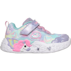 Skechers Παιδικά Sneakers με Φωτάκια Λιλά Γαλάζια 303064N-LVMT