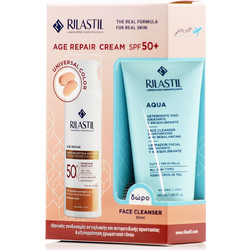 Rilastil Age Repair Tinted Cream SPF50 50ml + Aqua Face Cleancer 50ml