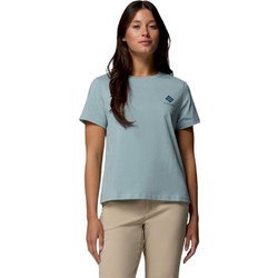 Columbia Rolling Bend Graphic SS Tee Γυναικείο Αθλητικό T-Shirt Πράσινο Mint 2120021-461