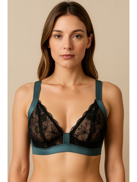 Passionata Bralette χωρίς Μπανέλα Μαύρο Κυπαρισσί P43D10-011