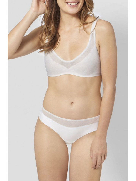 Sloggi Oxygene Infinite Bralette χωρίς Μπανέλα Λευκό 10201738-0003