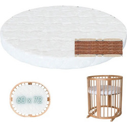 Ingvart Mini Oval Στρώμα Κοκοφοίνικα Κούνιας 60x72cm
