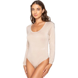 Luna Touch Comfort Μακρυμάνικο Γυναικείο Κορμάκι String Μπεζ 84594