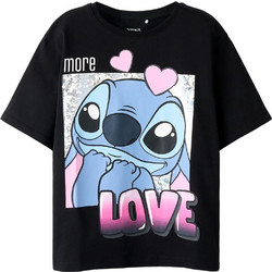 Name It Lilo & Stitch Παιδικό T-Shirt Κοντομάνικο Μαύρο 13254166