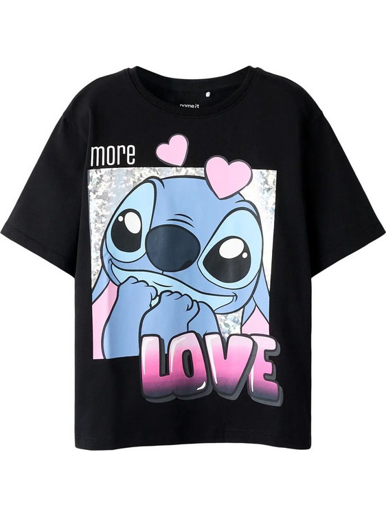 Name It Lilo & Stitch Παιδικό T-Shirt Κοντομάνικο Μαύρο 13254166