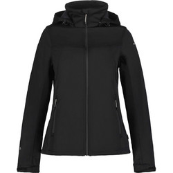 Icepeak Boise Γυναικείο Μπουφάν Softshell Μακρύ Αδιάβροχο Μαύρο 7-54974-694-990