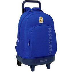 Safta Real Madrid Σχολική Τσάντα Τρόλεϊ Δημοτικού Μπλε S4314310
