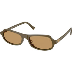Miu Miu MU10S 25L10Y Ανδρικά Γυαλιά Ηλίου Aviator Κοκάλινα Καφέ με Καφέ Φακό