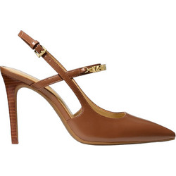 Michael Kors Γόβες Slingback Δερμάτινες με Τακούνι Στιλέτο Καφέ 40R6DIHP1L-230