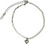 RO Accessories Γυναικείο Βραχιόλι Αλυσίδα με Καρδιά Ασημί BR074