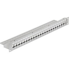 DeLOCK 43302 Patch Panel Keystone Rack 1U 19" 24 Θυρών
