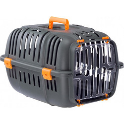 Ferplast Jet 20 Κλουβί Μεταφοράς Σκύλου 57x37x33cm Γκρι Πορτοκαλί