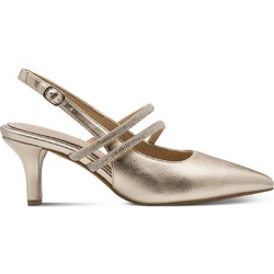 Marco Tozzi Γόβες Slingback Δερμάτινες με Τακούνι Στιλέτο με Στρας Χρυσές 2-89604-46-940