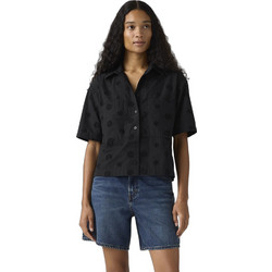 Levi's Harlie Κοντομάνικο Γυναικείο Πουκάμισο Βαμβακερό Mονόχρωμο Μαύρο 005O8-0001