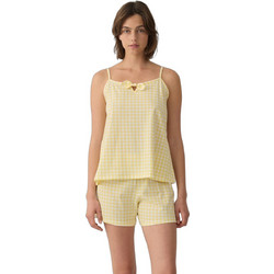Minerva Babydoll Καλοκαιρινό Βαμβακερό Κίτρινο 90-53219-362