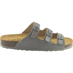 Plakton Γυναικεία Σανδάλια Suede Ανατομικά Γκρι 186456-823