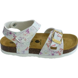 Plakton Flowers & Hearts Παιδικά Πέδιλα για Κορίτσι Ανατομικά Λευκά Φούξια Λιλά 135663