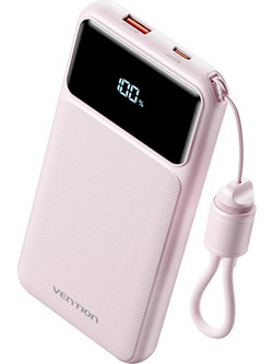 Vention XGYP0-40 Power Bank 20000mAh 22.5W με Θύρα USB-A & Θύρα USB-C Power Delivery Pink