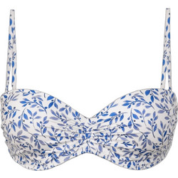 Rock Club Bikini Top Strapless με Ενίσχυση Floral Λευκό Μπλε BP-2468-535