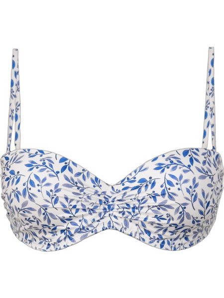 Rock Club Bikini Top Strapless με Ενίσχυση Floral Λευκό Μπλε BP-2468-535