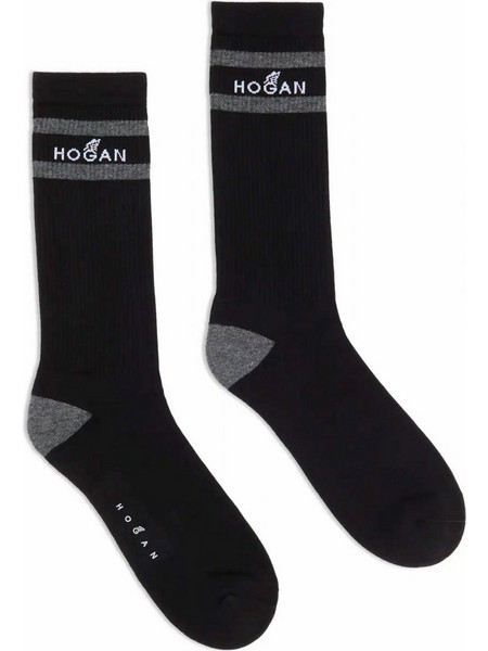 Hogan Ανδρικές Κάλτσες Ψηλές με Σχέδια Μαύρες KSMF651940SP24B999