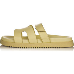 Steve Madden Δερμάτινα Γυναικεία Σανδάλια Κίτρινα SM11003028-BY6