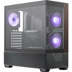 Cooler Master Elite 690 Wood Black Midi Tower Κουτί Υπολογιστή με Πλαϊνό Παράθυρο