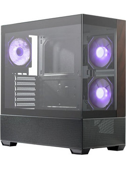 Cooler Master Elite 690 Wood Black Midi Tower Κουτί Υπολογιστή με Πλαϊνό Παράθυρο
