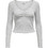 Only Γυναικείο Χειμερινό Crop Top Γκρι 15342012