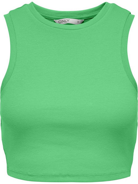 Only Γυναικείο Καλοκαιρινό Crop Top Ριπ Πράσινο 15282771