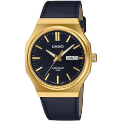 Casio Ανδρικό Ρολόι με Μπλε Δερμάτινο Λουράκι MTP-E735GL-1AV